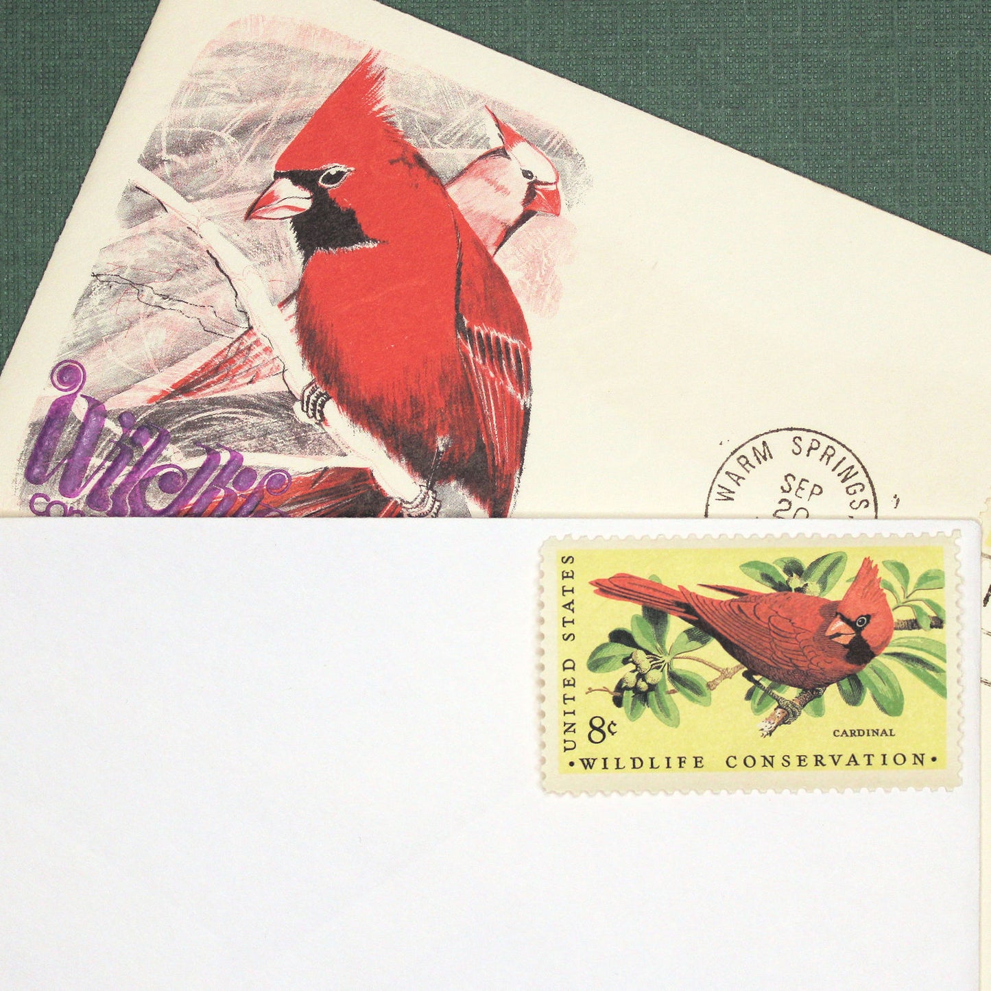 8c Cardinal Stamps - Pack of 10