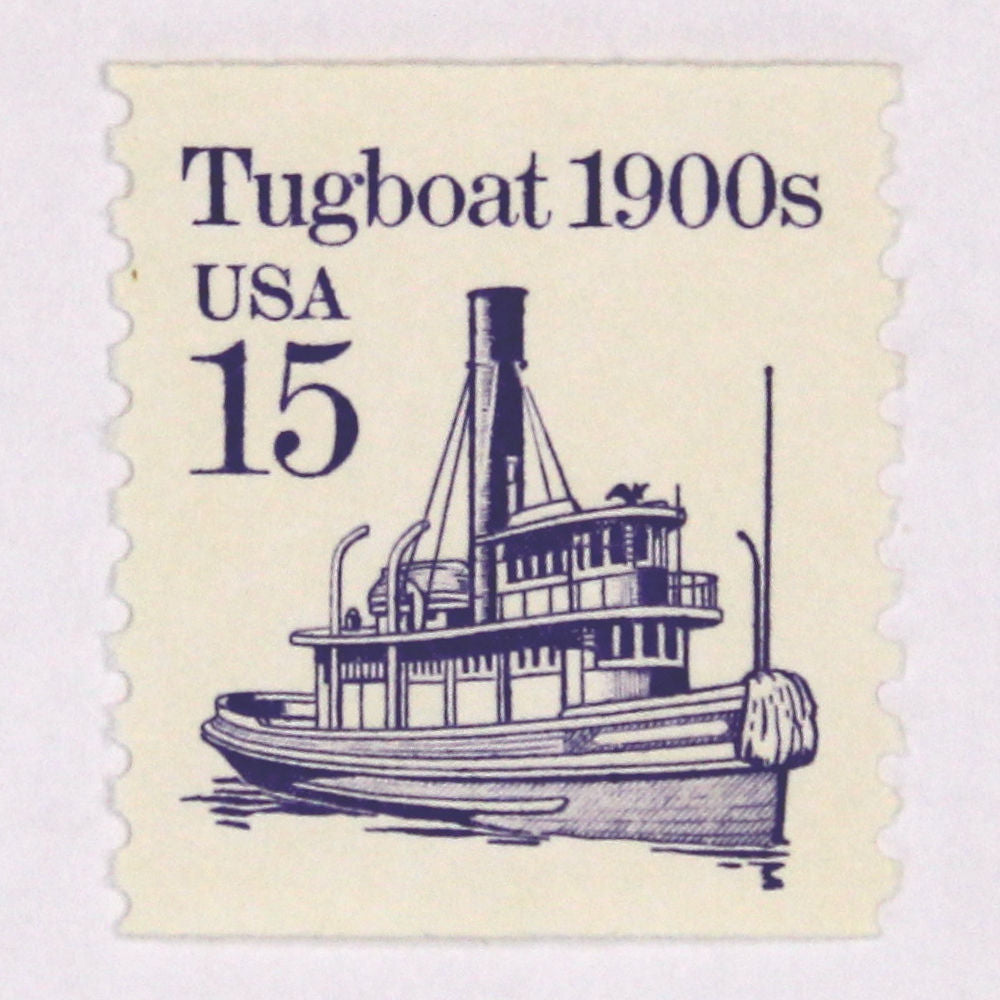 15c Tugboat Stamps - Pack of 10