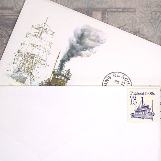 15c Tugboat Stamps - Pack of 10
