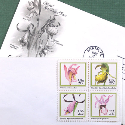 20c Orchids Stamps - Pack of 20