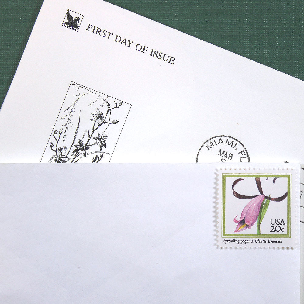 20c Orchids Stamps - Pack of 20