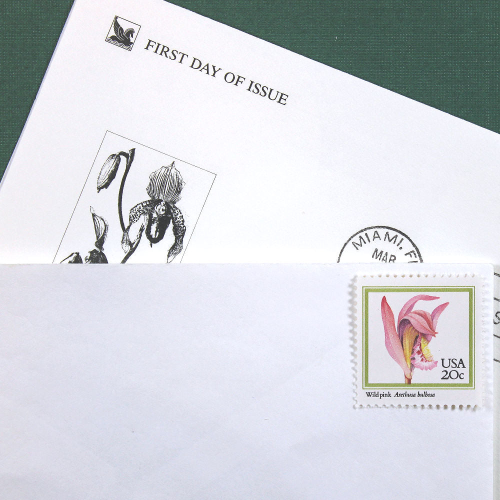 20c Orchids Stamps - Pack of 20