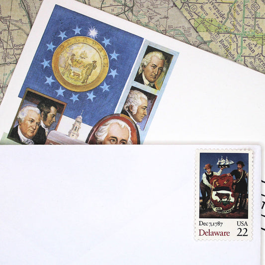 22c Delaware Stamps - Pack of 10