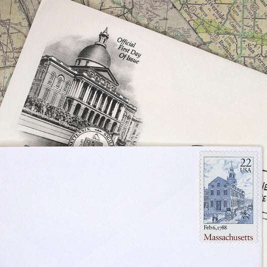 22c Massachusetts Stamps - Pack of 10