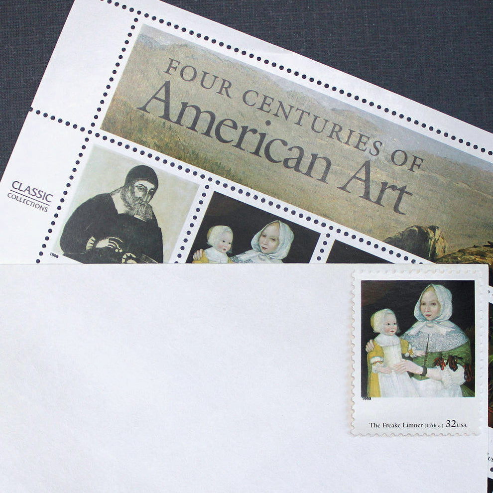 Freake 32c The Freake Limner Stamps ..Vintage Unused US Postage Stamps .. Pack ...