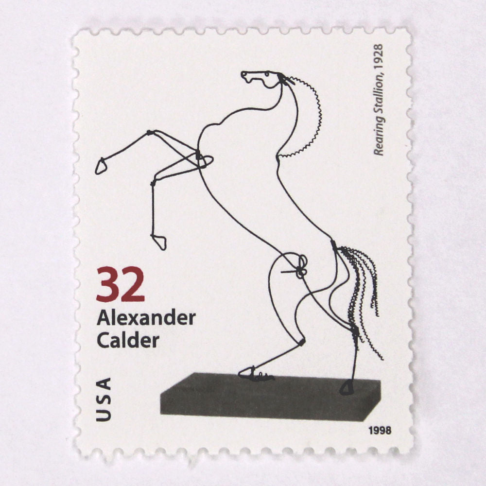 32c Rearing Stallion Calder Stamps - Pack of 5