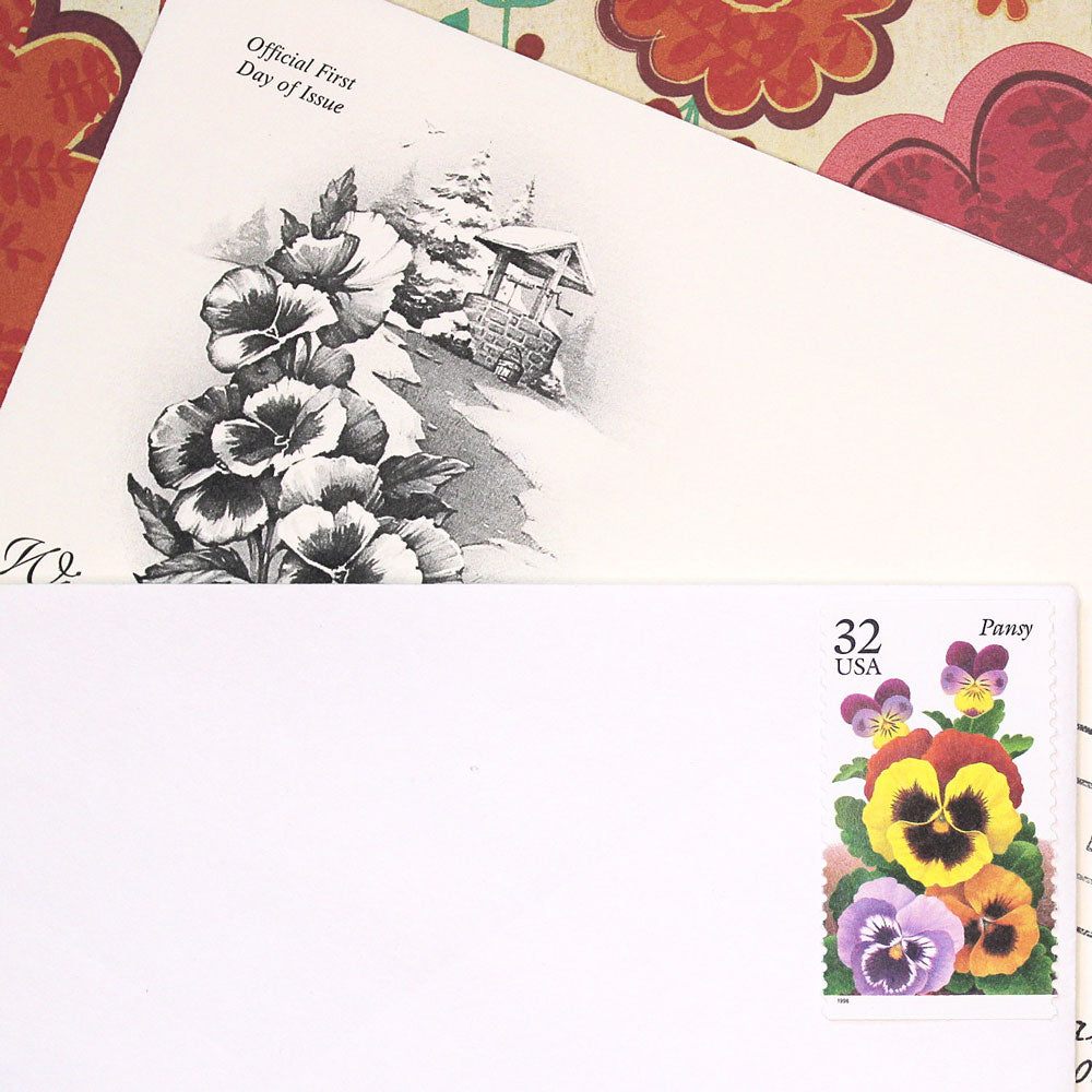 32c Pansy Stamps - Pack of 5