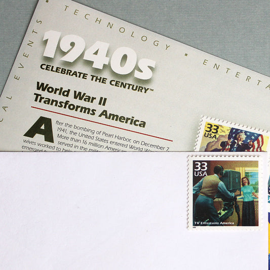 33c TV Entertains America Stamps - Pack of 5