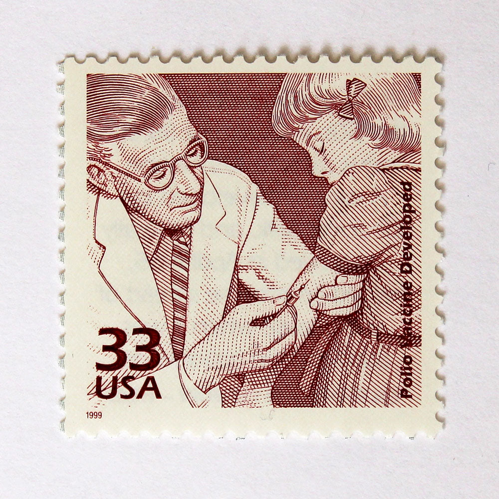 33c Polio Vaccine Developed Stamps - Pack of 5