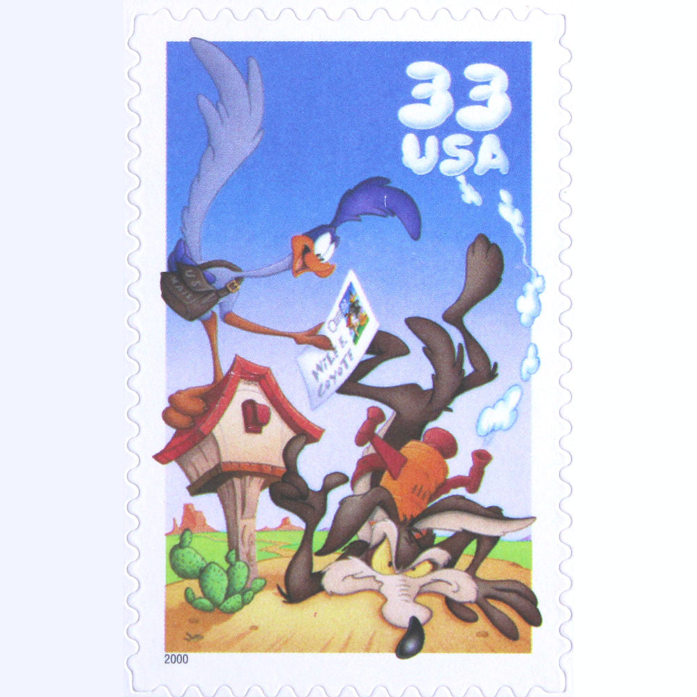 33c Road Runner and Wile E. Coyote Stamps - Various