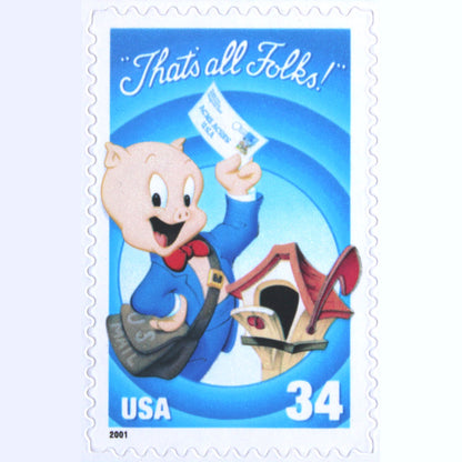 34c Porky Pig Stamps - Various