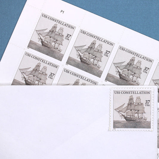 37c USS Constellation Stamps - Pack of 10