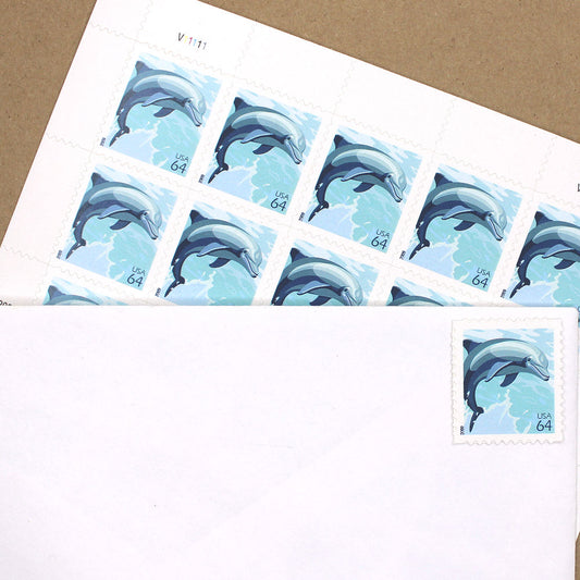 64c Dolphin Stamps .. Unused US Postage Stamps .. Pack of 5