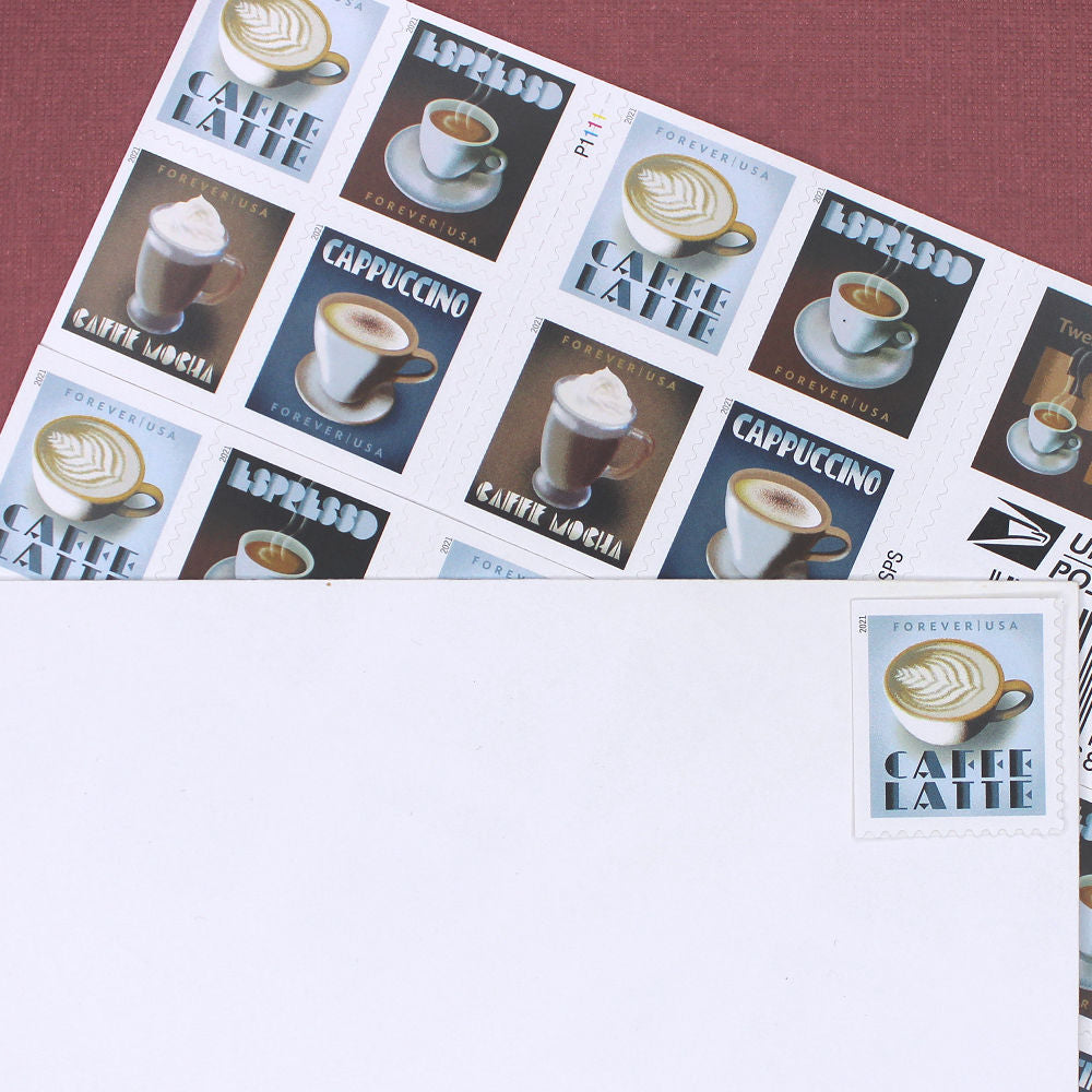 Caffe Latte Forever Stamps - Pack of 10