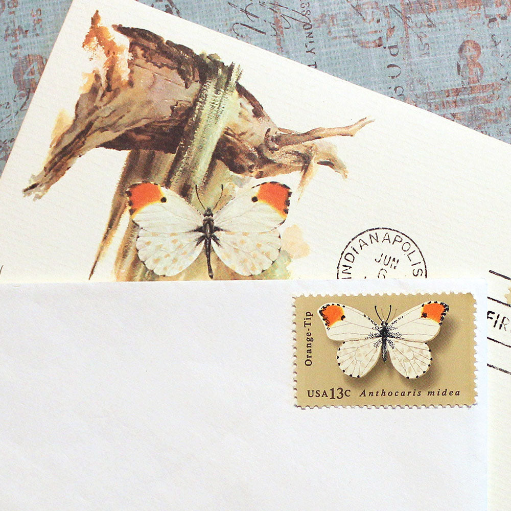 13c Orange-Tip Butterfly Stamps - Pack of 10