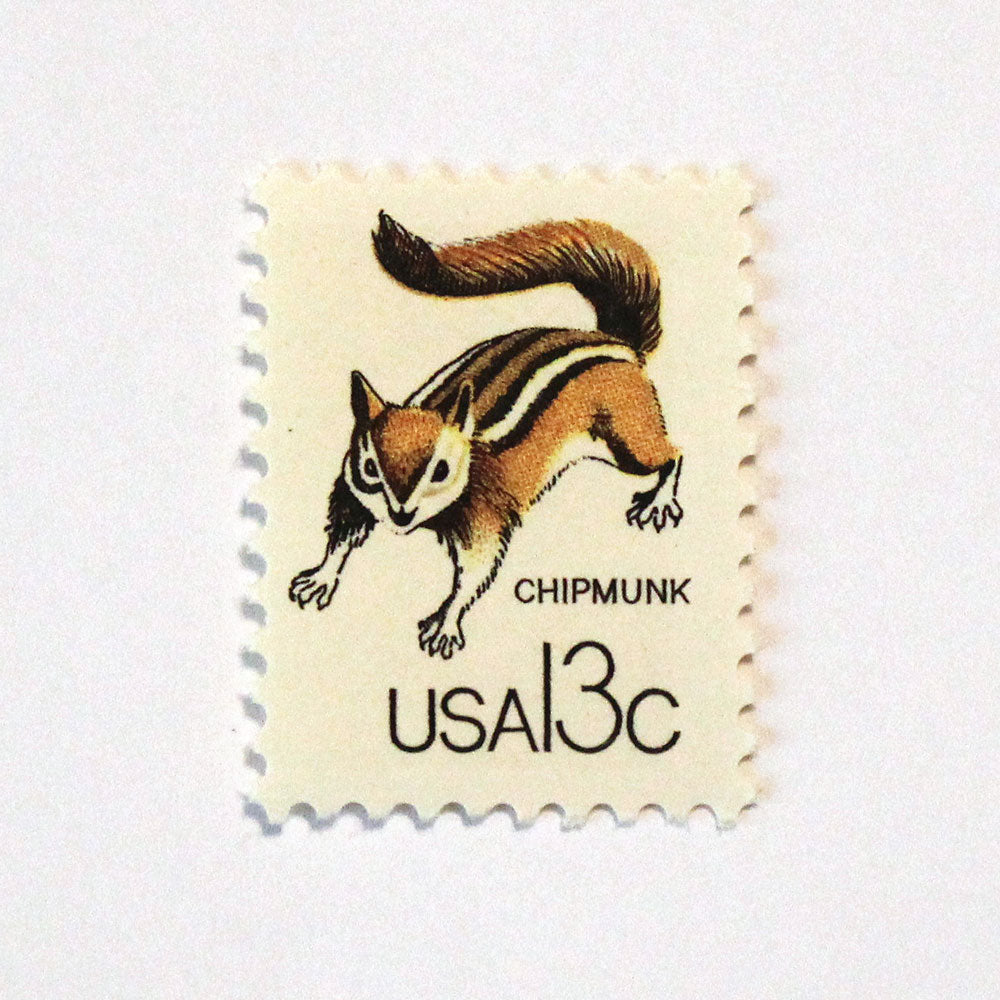 13c Chipmunk Stamps - Pack of 10