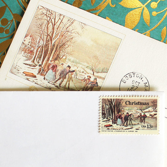 13c Winter Pastime Stamps - Pack of 10
