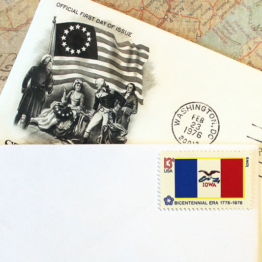 13c Iowa State Flag Stamps - Pack of 10