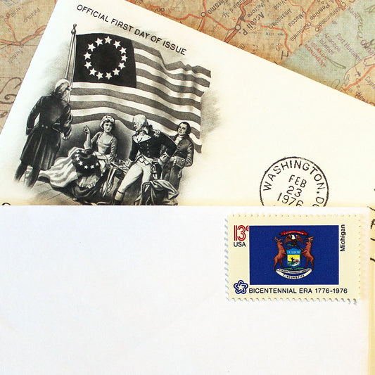 13c Michigan State Flag Stamps - Pack of 10