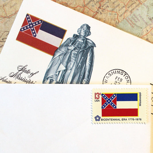 13c Historic Mississippi State Flag Stamps - Pack of 10
