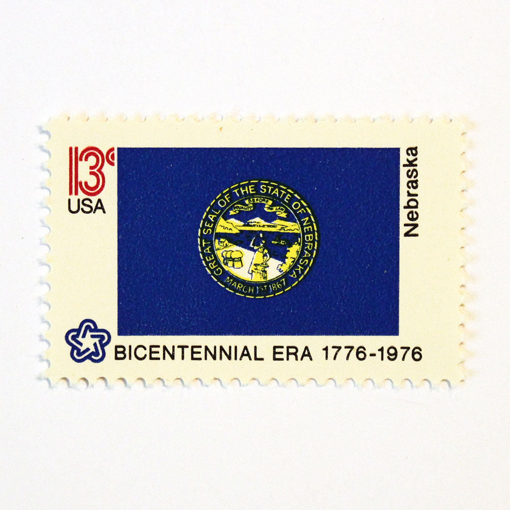 13c Nebraska State Flag Stamps - Pack of 10