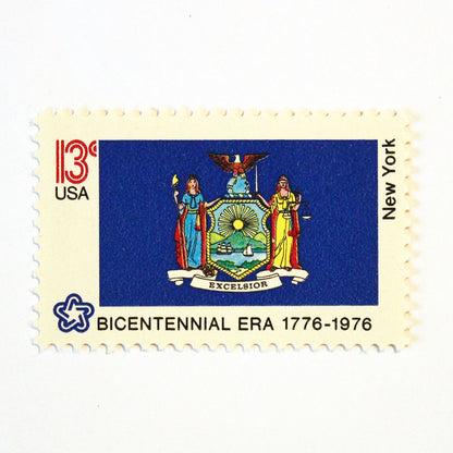 13c New York State Flag Stamps - Pack of 10