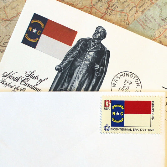 13c North Carolina State Flag Stamps - Pack of 10
