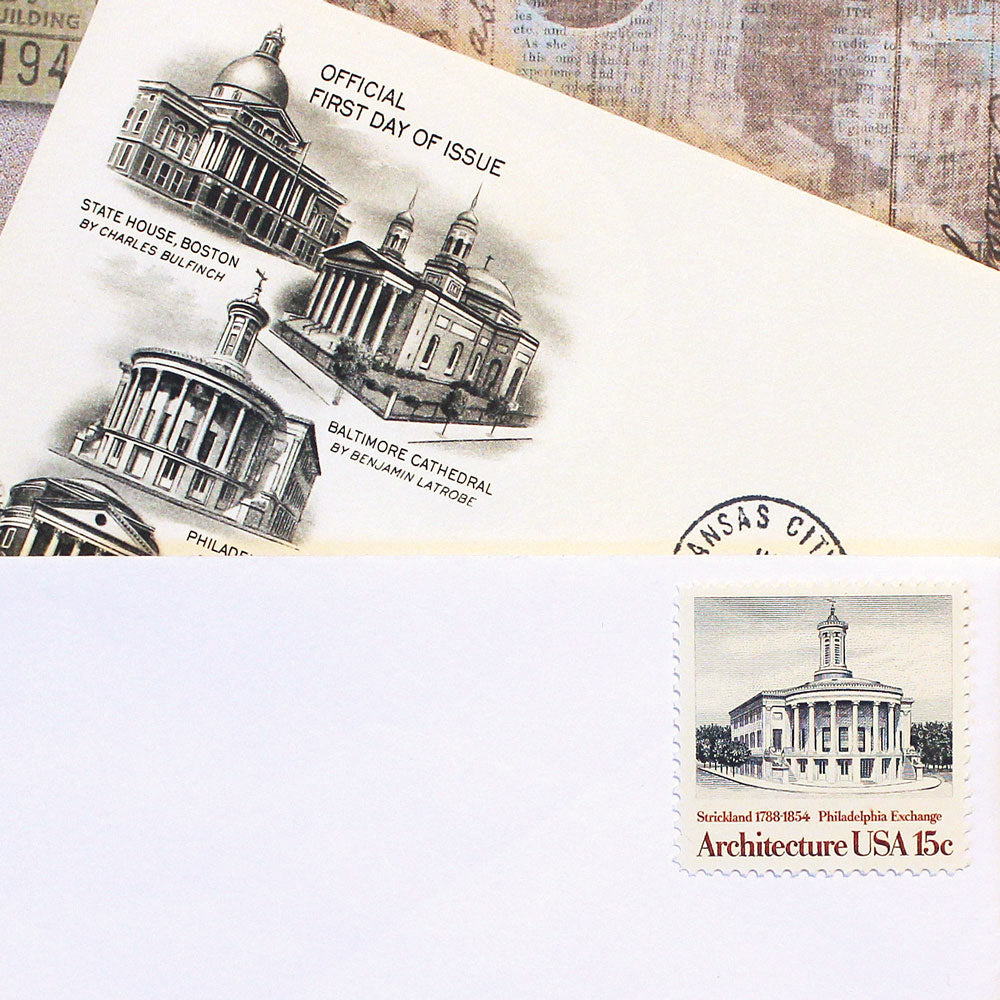 15c American Architecture Stamps - Pack of 20