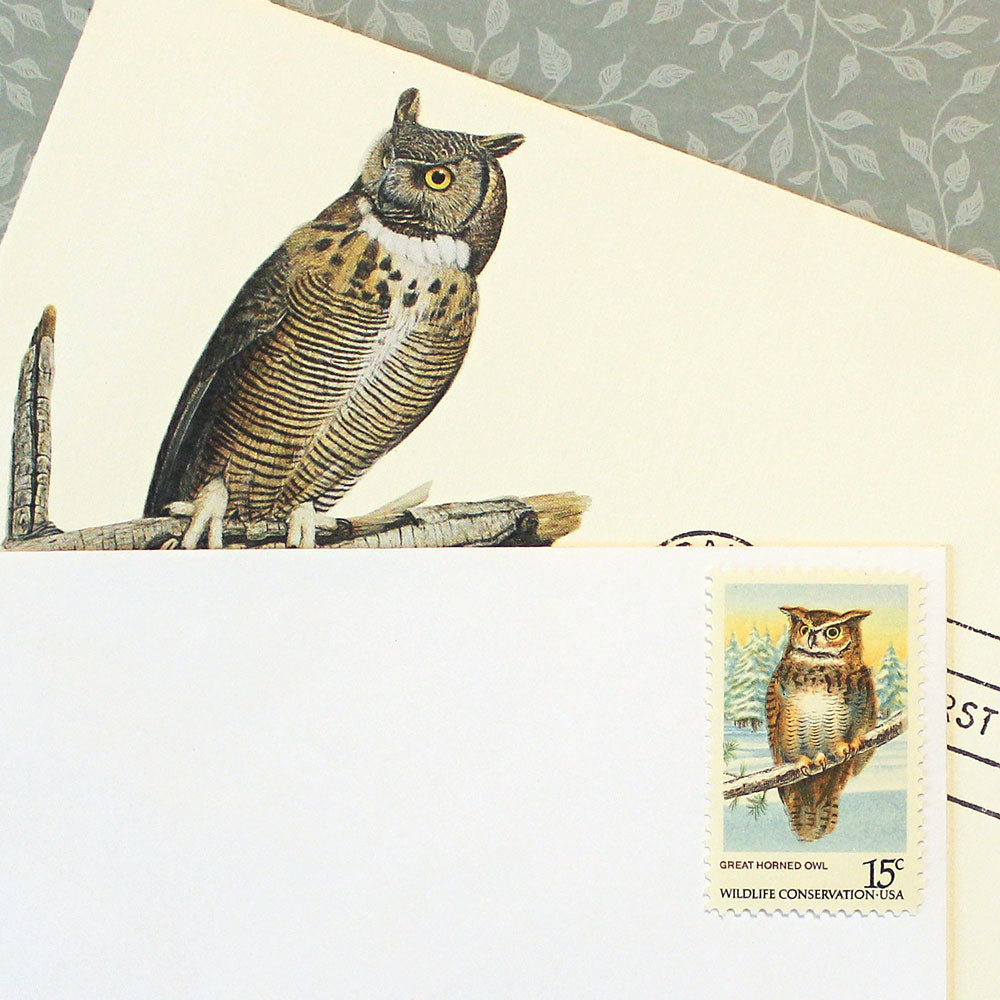 15c Great Horned Owl Stamps - Pack of 10