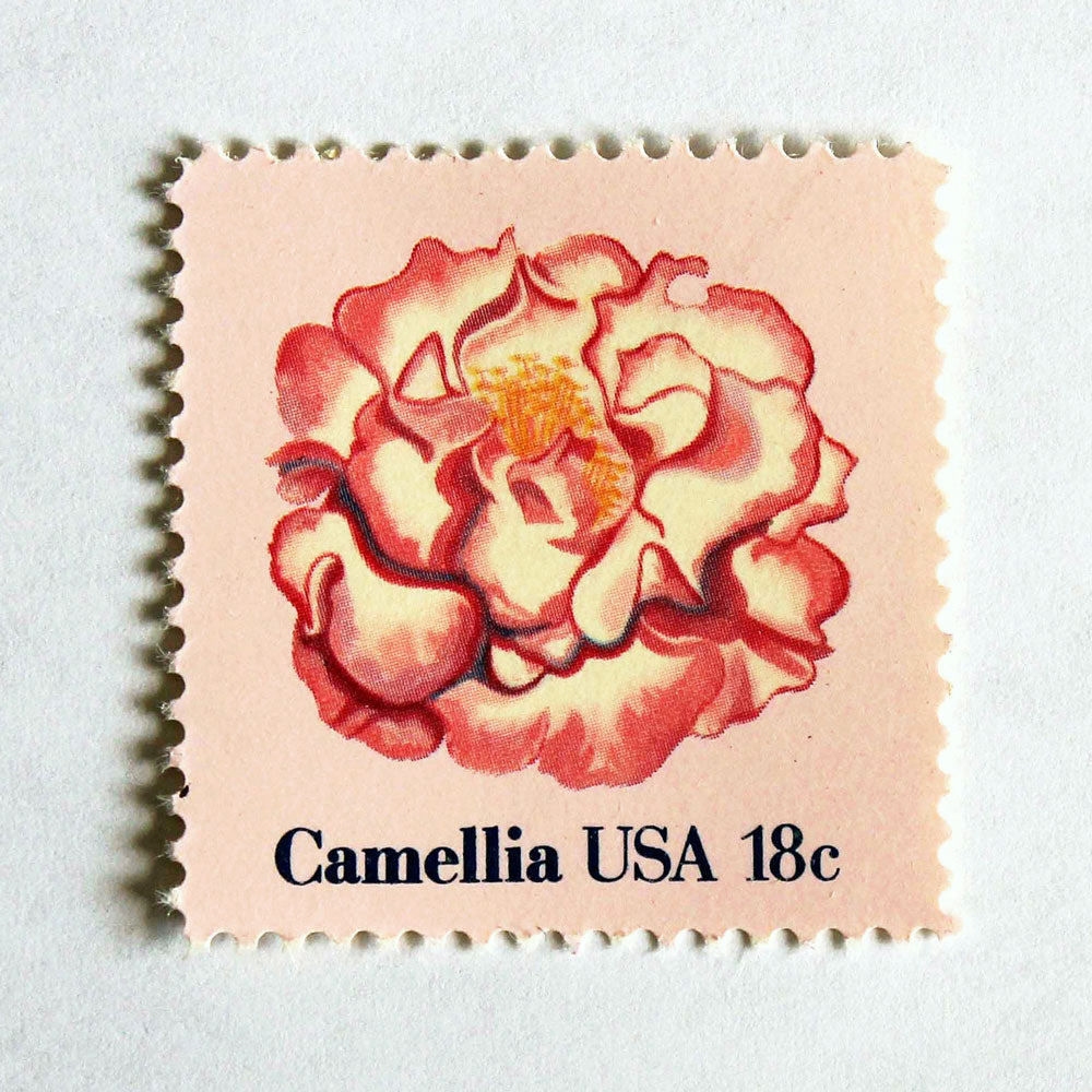 18c Camellia Stamps - Pack of 5