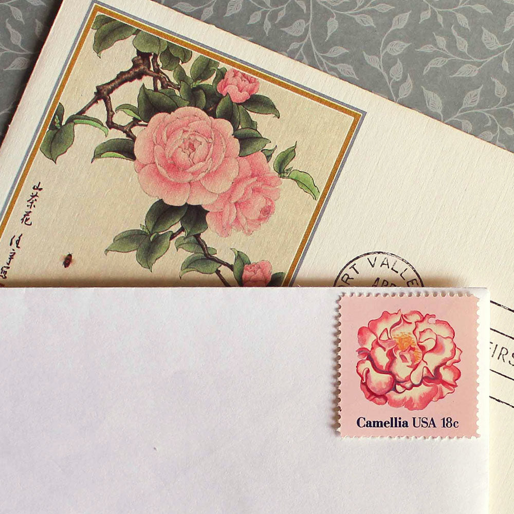 18c Camellia Stamps - Pack of 5