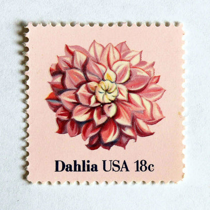 18c Dahlia Stamps - Pack of 5