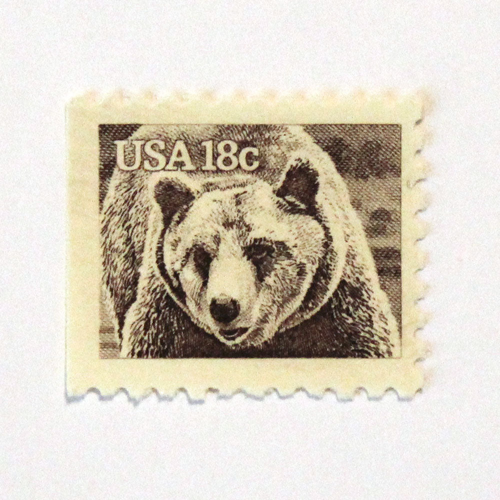 18c Brown Bear Stamps - Pack of 5