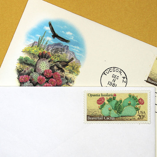 20c Beavertail Cactus Stamps - Pack of 5