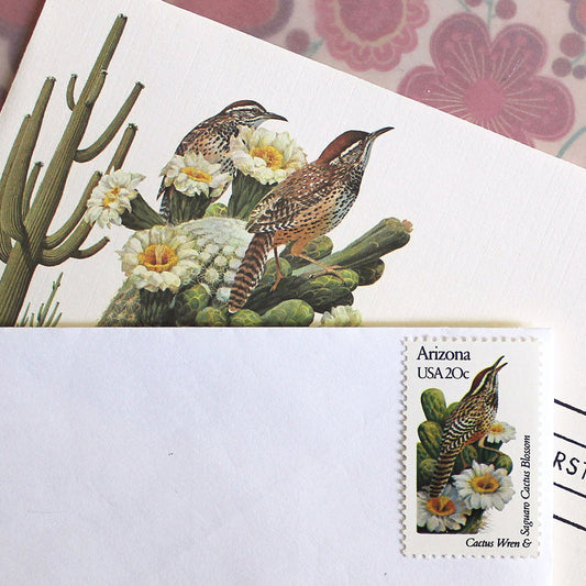 20c Arizona State Bird and Flower Stamps - Pack of 5