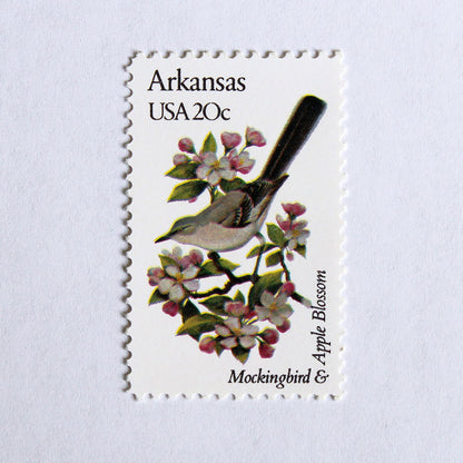 20c Arkansas State Bird and Flower Stamps - Pack of 5