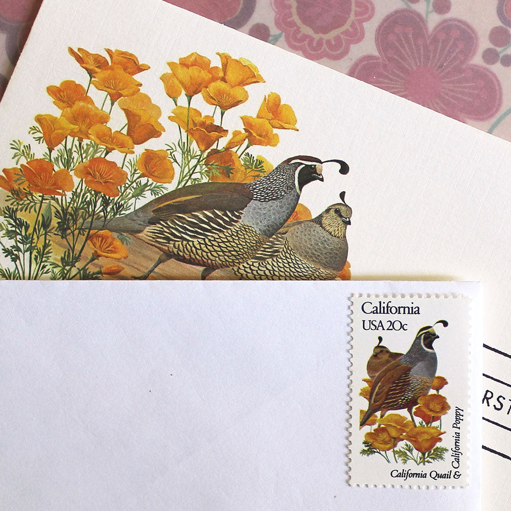 20c California State Bird and Flower Stamps - Pack of 5