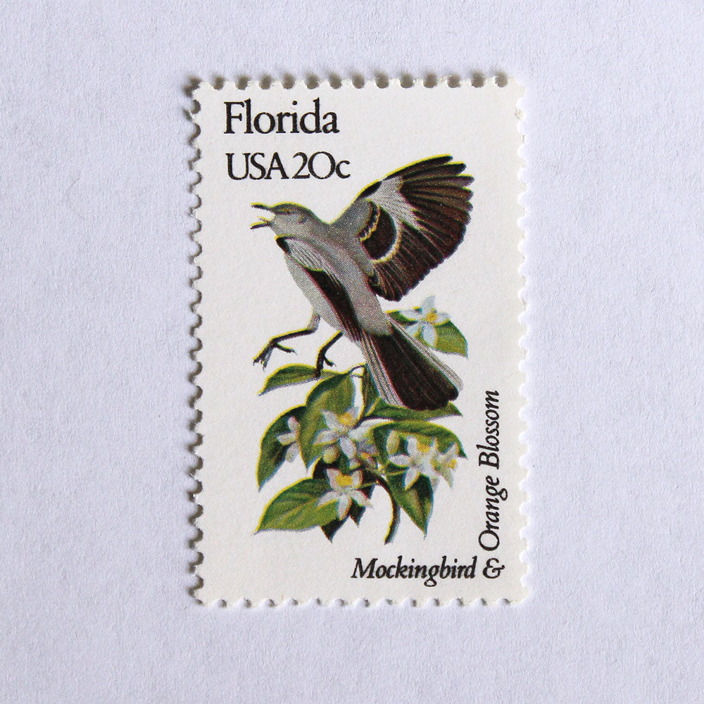 20c Florida State Bird and Flower Stamps - Pack of 5