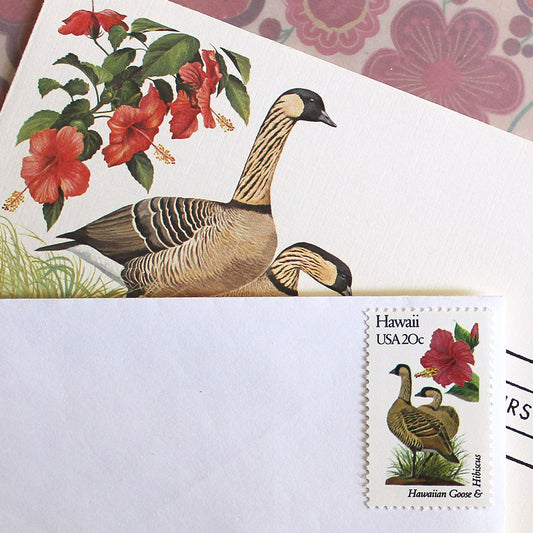 20c Hawaii State Bird and Flower Stamps - Pack of 5