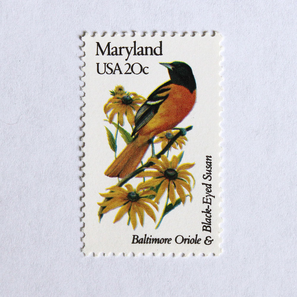 20c Maryland State Bird and Flower Stamps - Pack of 5