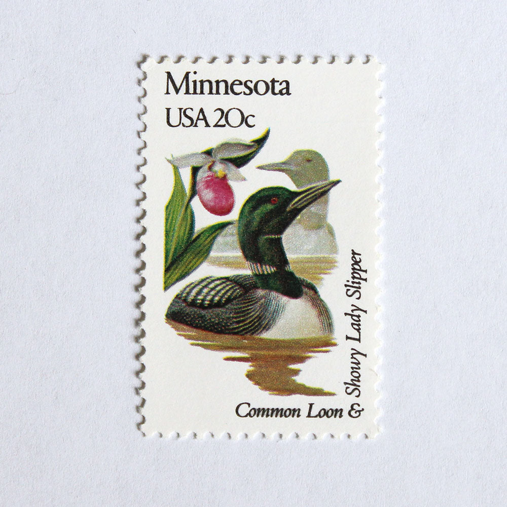 20c Minnesota State Bird and Flower Stamps - Pack of 5