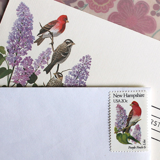 20c New Hampshire State Bird and Flower Stamps - Pack of 5