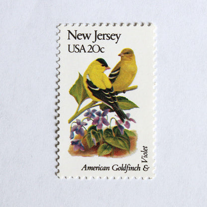 20c New Jersey State Bird and Flower Stamps - Pack of 5