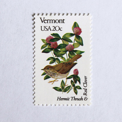 20c Vermont State Bird and Flower Stamps - Pack of 5