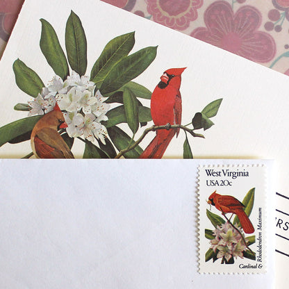 20c West Virginia State Bird and Flower Stamps - Pack of 5