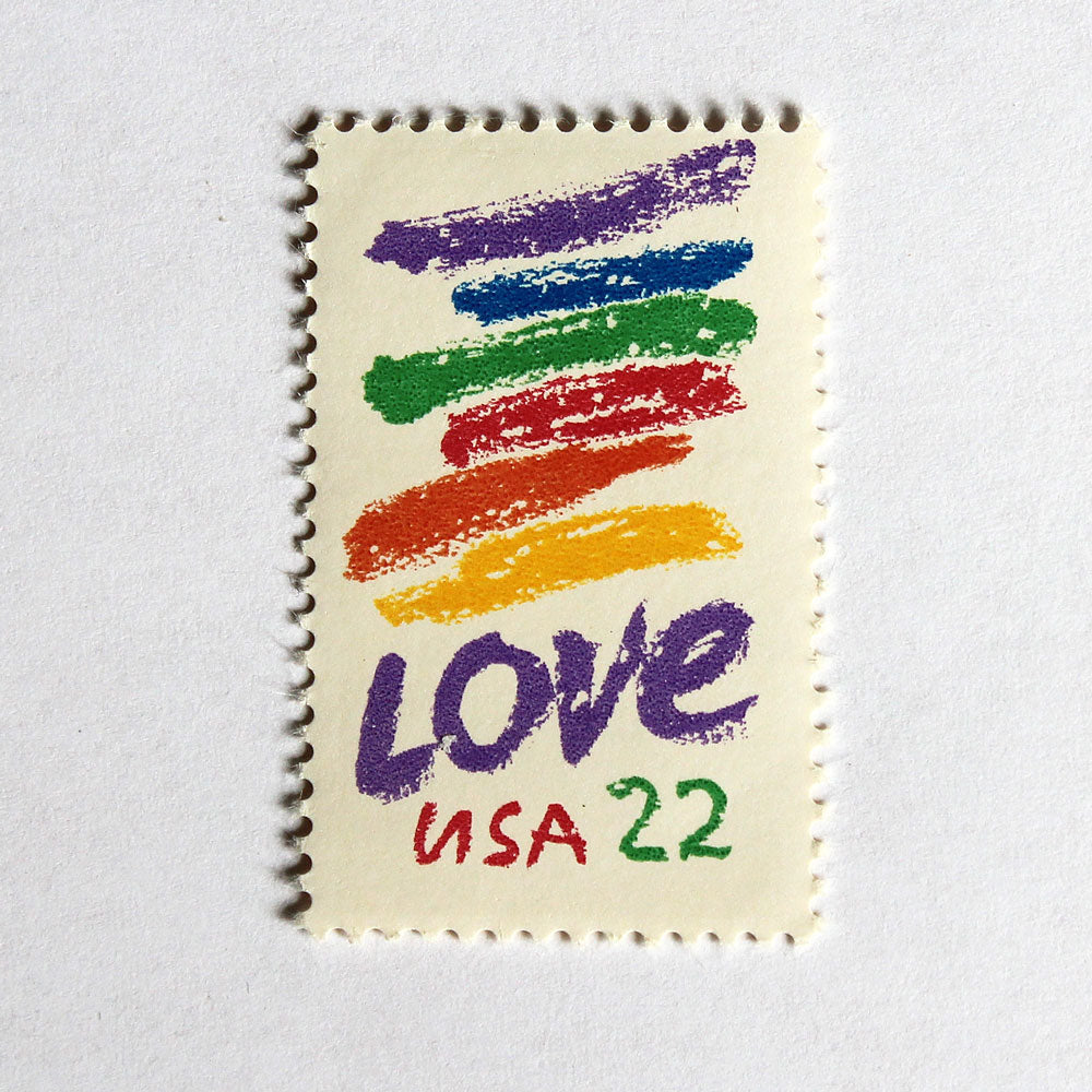 22c Stencil Heart Love Stamps - Pack of 10