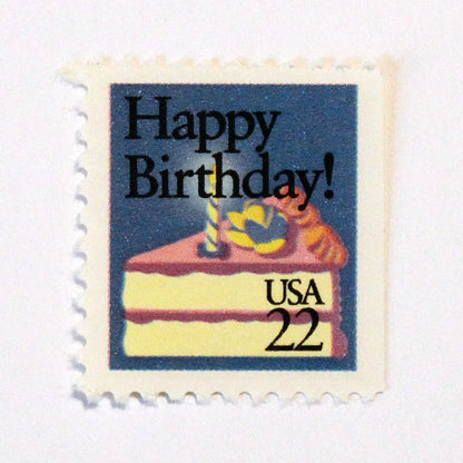10 Vintage Happy Birthday Postage Stamps Unused 22 Cent Congrats Stamp –  Edelweiss Post