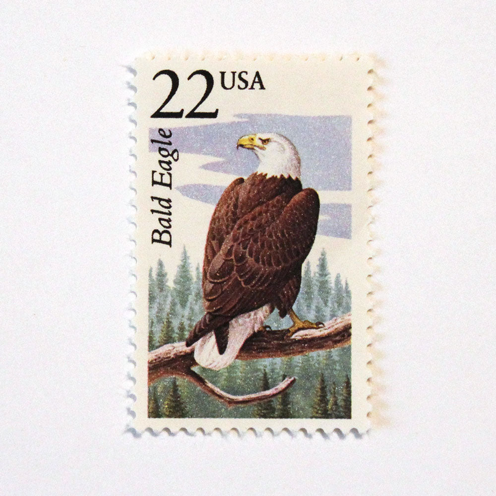 22c Bald Eagle Wildlife Stamps Vintage Unused US Postage Stamps