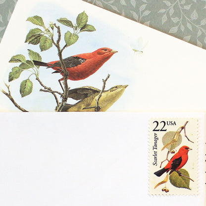 22c Scarlet Tanager Wildlife Stamps - Pack of 5