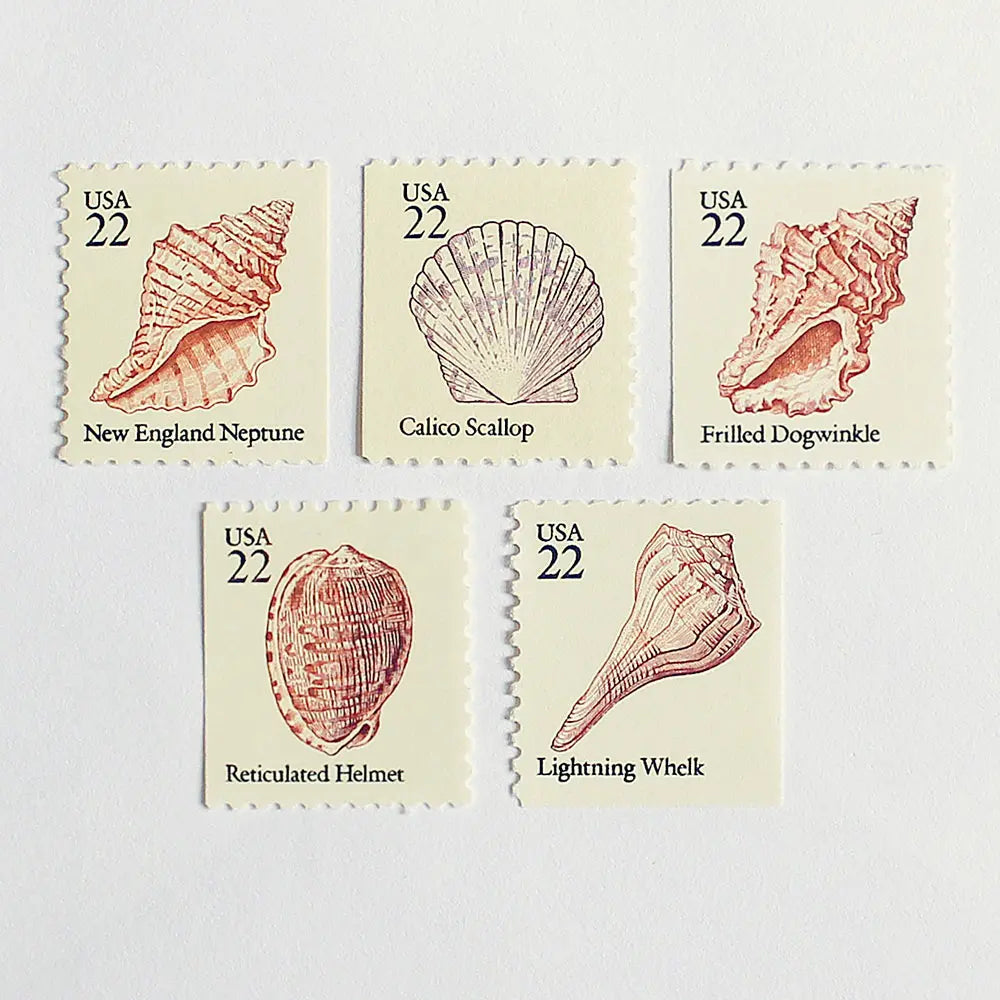 22c Seashell Stamps - Pack of 10